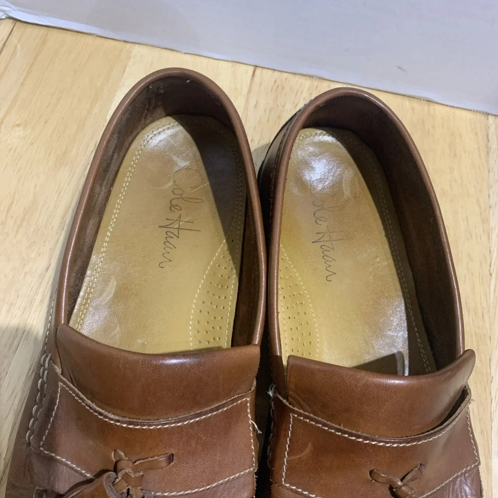 Cole Haan Pinch Tassel Loafer‎ C07931 Brown Leather Men's Size 10.5M